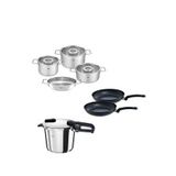 Fissler Vitaquick Edition Gümüş Çelik 6 Lt Düdüklü Tencere + Pure Collection Tencere Ve Tava Seti