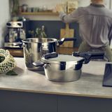 Fissler Vitaquick Elemental Paslanmaz Çelik Düdüklü Tencere 6+3,5 Litre Tekli Kullanım - Gri