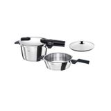Fissler Vitaquick Glossy 4,5+2,5lt Düdüklü Tencere + Fissler Cam Kapak 22cm Paslanmaz Çelik