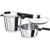 Fissler Vitaquick Glossy Düdüklü Tencere 6+3,5 Litre - Ahşap - 1,8 L
