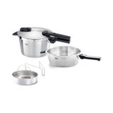 Fissler Vitaquick Premium 4,5+2,5 Litre Düdüklü Tencere + Buharda Pişirme Aparatı Çok Renkli