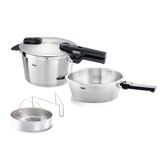 Fissler Vitaquick Premium 4,5+2,5 Litre Düdüklü Tencere + Buharda Pişirme Aparatı