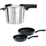 Fissler Vitaquick Premium 6 Litre Düdüklü Tencere Seti Paslanmaz Çelik Malzeme ile