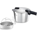 Fissler Vitaquick Premium 8 Litre Düdüklü Tencere + Buharda Pişirme Aparatı - Beyaz - 1 L
