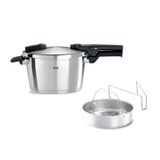 Fissler Vitaquick Premium Buhar Aparatlı 4.5 lt Siyah Düdüklü Tencere