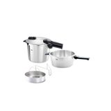 Fissler Vitaquick Premium Cam Kapak Ve Buhar Aparatlı Düdüklü Tencere Seti - 4 lt + 8 lt