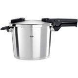 Fissler Vitaquick Premium Mat 8+4 Litre Düdüklü Tencere + Buharda Pişirme Aparatı - 4 - 8 L Set - Gümüş