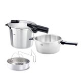Fissler Vitaquick Premium Mat 8+4 Litre Düdüklü Tencere + Buharda Pişirme Aparatı