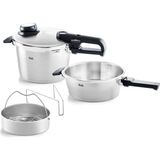 Fissler Vitavit Premium Mat Düdüklü Tencere 4,5+2,5 Lt - Gri - 4,5 L