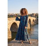 Fistan Otantik Madonna Elbise - Standart - Mavi