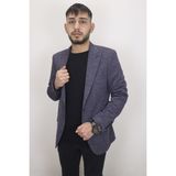 Fistan Store Erkek Mavi Italyan Kesim Dar Kalıp Tek Düğme Yazlık Blazer Ceket - 46 - 6 Drop