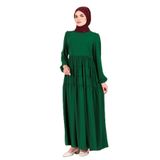 Fistan Tesettür Medine İpeği Eteği Kat Kat Tesettür Elbise Namaz Elbisesi Şık Ve Zarif Tesettür Elbise Benetton 44
