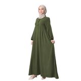 Fistan Tesettür Mevlana Etek Aerobin Kumaş Tesettür Giyim Anne Elbisesi Namaz Elbisesi Geniş Kalıp Tesettür Elbisesi Haki 42-44