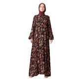 Fistan Tesettür Mevlane Çan Elbise Pamuklu Viskon Kumaş Anne Namaz Elbisesi Geniş Beden Aralığı Siyah 40-42