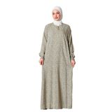 Fistan Tesettür Tesettür Giyim Anne Elbises Namaz Elbissi Viskon Çiçek Boydan Elbise V Roba Balık Elbise Büyük Beden Çiçek Desen Fıstık Yeşili 54-56