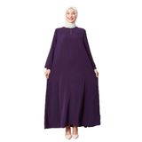 Fistan Tesettür Tesettür Giyim Anne Elbisesi Namaz Elbisesi Aerobin Boydan Elbise V Roba Balık Elbise Büyük Beden Mor 50-52