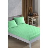 Fıstık Yeşili Kapitone Yatak Koruyucu Fitted Alez Çarşaf 8 Ebat - 160 x 200 cm