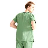 Fıstık Yeşili Renkli Cerrahi Takım Terikoton İnce Kumaş V Yaka Forma XL