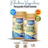 Fıstıkos 2 Li Tatlı & Parçacıklı Yer Fıstığı Ezmesi 1300 G - 1,3 kg