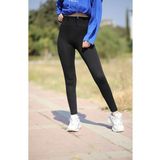 Fit & Fit Tayt Kadın Siyah Ekstra Yüksek Bel Geniş Kemer Korse Etkili Toparlayıcı Tayt - 3XL