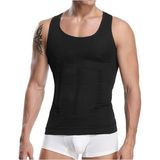 Fit Form Giyim Erkek Atlet Korse Bel Göğüs Göbek Toparlayıcı - 2XL - Siyah