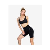 FIT INSANE Yüksek Bel Dikişsiz (SEAMLESS) Toparlayıcı Kısa Spor Tayt - Siyah | Esnek & Sıkılaştırıcı