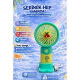 Fit Turkuaz Mini Taşınabilir Sessiz El Fanı 3 Hız Ayarlı Mini El Pervanesi Soğutucu-vantilatör turkuaz