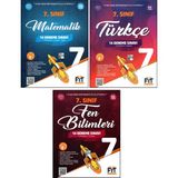 Fit Yayınları 7. Sınıf Matematik + Türkçe + Fen Bilimleri Denemeleri 3 Kitap