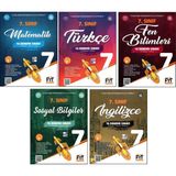 Fit Yayınları 7. Sınıf Matematik + Türkçe + Fen + Sosyal + İngilizce Denemeleri 5 Kitap