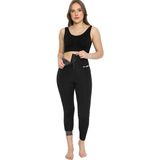 Fit1beden Agraflı Sauna Termal Tayt 3 Kopçalı Inceltici Sıkılaştırıcı - Siyah - 2XL