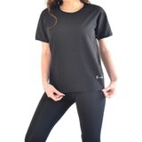 Fit1beden Büyük Beden Içi Polimer Kaplama Kısa Kollu Termal Korse T-Shirt - Siyah