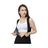FİT1BEDEN Fermuarlı Sauna Termal Tulum - Siyah - 3XL