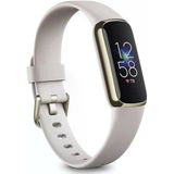 Fitbit Lüks Yumuşak Altın Paslanmaz Çelik Kasa Ve Beyaz Bant