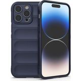 FitCase Apple iPhone 15 Pro Max Kılıf Optimum Lens Çerçeveli Silikon Kapak - Lacivert