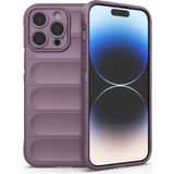 FitCase Apple iPhone 15 Pro Max Kılıf Optimum Lens Çerçeveli Silikon Kapak - Mor