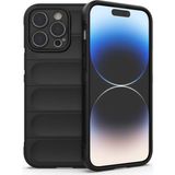 FitCase Apple iPhone 15 Pro Max Kılıf Optimum Lens Çerçeveli Silikon Kapak - Siyah