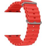 FitCase Apple Watch 42/44/45/49 mm Uyumlu Ocean Silikon Kordon Kırmızı