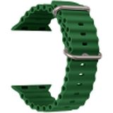 FitCase Apple Watch 42/44/45/49 mm Uyumlu Ocean Silikon Kordon Koyu Yeşil