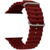 FitCase Apple Watch 42/44/45/49 mm Uyumlu Ocean Silikon Kordon Mürdüm