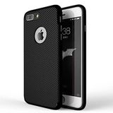 Fitcase iPhone 7-8 Plus Carbon Desen Siyah Arka Kapak