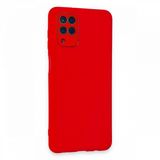 Fitcase Samsung Galaxy A22 Glass Kamera Korumalı Lansman Silikon Kapak