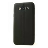 Fitcase Samsung Galaxy E7 E700 Ultra İnce Dikişli TPU Siyah Arka Kapak