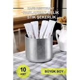 fitfiyat 10 Adet ! Kafe Restorant Lokanta Için Stik Şekerlik Büyük Boy