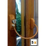 Fitfiyat 5 Adet ! Bas Kilitle Çelik Halatlı Pencere Pimapen Pvc Cam Kilidi Çocuk Hırsız Emniyet Kilidi