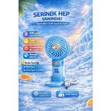 Fitfiyat Mavi Mini Taşınabilir Sessiz El Fanı 3 Hız Ayarlı Mini El Pervanesi Soğutucu-Vantilatör