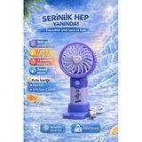 Fitfiyat Mor Mini Taşınabilir Sessiz El Fanı 3 Hız Ayarlı Mini El Pervanesi Soğutucu-Vantilatör