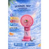 Fitfiyat Pembe Mini Taşınabilir Sessiz El Fanı 3 Hız Ayarlı Mini El Pervanesi Soğutucu-Vantilatör