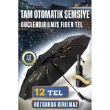 fitfiyat Tam Otomatik Rüzgarda Kırılmayan Profesyonel Erkek Kadın Şemsiye