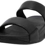 Fitflop Bayan Lulu Slide deri kayar sandalet, Siyah, 37 EU