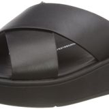Fitflop Kadın F-Mode Flatform Kama Sandalet, Siyah, 40 EU